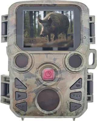 Produktbild von Berger & Schröter | Mini 12MP Wildkamera bis 32 GB Full HD PIR Bewegungsmelder 850nm Black-LEDs Video und Tonaufnahme Nachtaufnahmen IP54 Wasserdicht