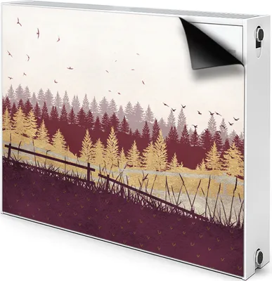 Produktbild von Magnet Verkleidung Abdeckung Heizkörperabdeckung Heizkörperabdeckung 90x60 cm  - Herbst, Wald