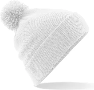 Immagine prodotto di Cappello unisex Beechfield con pompon RW3666 (taglia unica) (bianco)