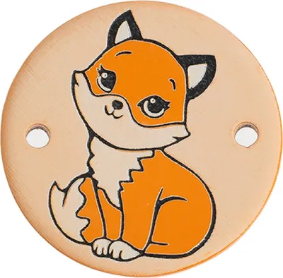 Immagine prodotto di Toppa per bambini FOX - SET di 2 - diametro 26 mm - arancione