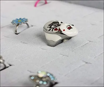 Produktbild von Vorlagebrett Schmuckkasten Schmucklade Schmuckdisplay Schaukasten für breite Ring grau