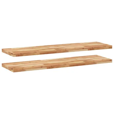 Produktbild von 2 Stk. Schweberegal 140 x 40 x 4 cm Massivholz Akazie Ölbehandelt