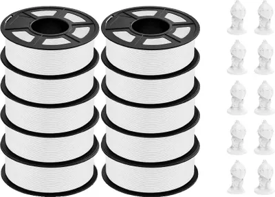 Zdjęcie produktu dla filament do drukarek 3D, materiał PLA, przyjazny dla środowiska, PLA biały 11 kg