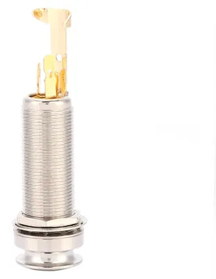 Productafbeelding van Koperen stereo-ingangsbak voor elektrische gitaar, ukelele of pickup, zilver of goud