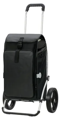 Produktbild von Andersen Andersen Shopper Royal mit 3-Speichenrad Alu klappbar mit Rad˜ 25 cm und Tasche Tomo mit KÃ1/4hlfach schwarz 609-01-00057