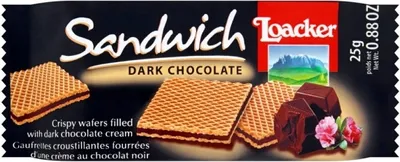 Zdjęcie produktu dla Loacker Sandwich Wafelek ciemna czekolada 25 g