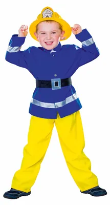 Produktbild von Feuerwehrmann-Anzug blau-gelb, Groesse:104