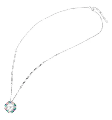 Produktbild von 925/- Echt Silber Kette mit Anhänger "Endrik" mit Zirkonia, rhodiniert