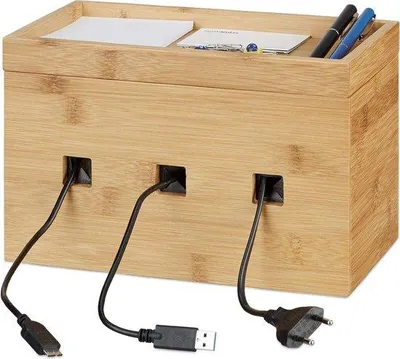 Produktbild von Famanu Kabelbox HxBxD 165 x 255 x 14 cm - Kabelmanagement mit natürlicher Optik