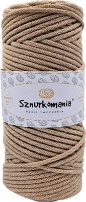 Produktbild von Kordel / 3mm / 100 Meter / Karamell / Baumwollschnur mit Polyesterkern / Makramee Garn / Häkelschnur / Makrameeschnur / geflochtene Baumwollschnur