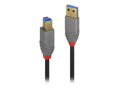 Produktbild von LINDY USB 3.0 Kabel Typ A/B Anthra Line M/M 0.5m