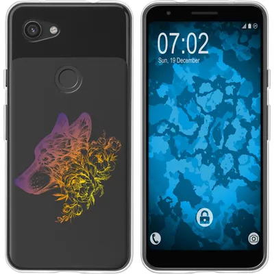 Produktbild von PhoneNatic Case kompatibel mit Google Pixel 3a XL Silikon-Hülle Floral Wolf M3-3