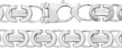 Produktbild von 925 Sterling Silber Herren - Byzantiner Kette - 76cm*17mm; TRS24559L30