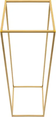 Produktbild von Blumenständer für Hochzeit - Rechteckige Metallsäule - 5er-Set - 28×28×80 cm - Für Tisch & Boden - Gold