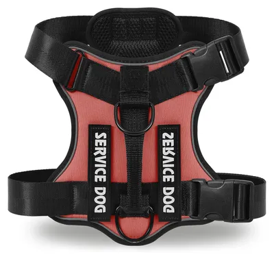 Imagen del producto de Arnés para perros, ajustable, de tamaño mediano, con 3 ganchos metálicos, reflectante, transpirable, ideal para paseos