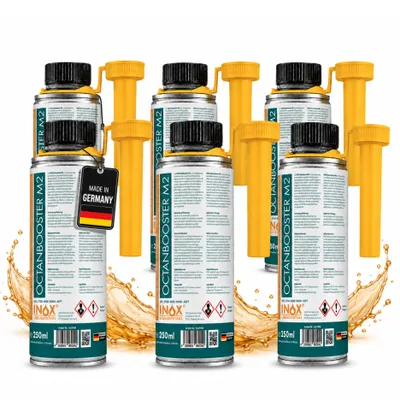 Produktbild von INOX® Oktan Booster, 6 x 250ml Additiv verbessert Oktan Zahl, Startverhalten