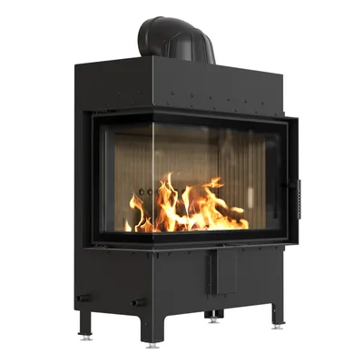 Immagine prodotto di Caminetto in acciaio KRATKI LUCY sinistro 14 kW Ø 200 nero thermotec