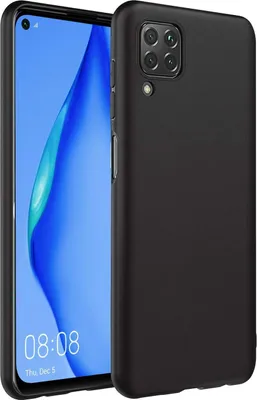 Produktbild von Silikon Hülle für Huawei P40 Lite Schutzhülle Matt Schwarz Backcover Handy Case