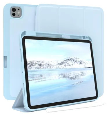 Produktbild von EAZY CASE Smartcase mit Stifthalter für Apple iPad Pro 11 (2024) Hülle mit Stifthalterung, Tablet Cover aufstellbar 11 Zoll in Blau