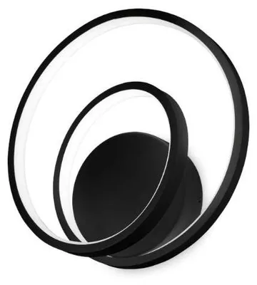 Produktbild von Ideal Lux 342269 OZ Wandleuchte LED 26W 2650/1110lm 4000K schwarz EIN-AUS