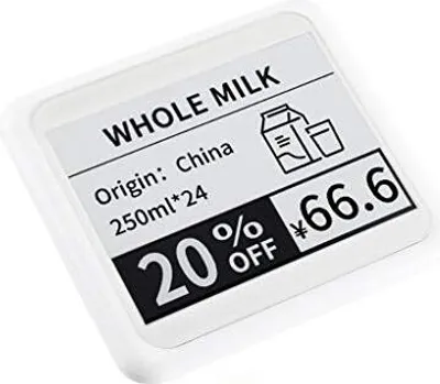 Productafbeelding van 4,2-inch passief NFC-scherm, e-ink technologie, geen batterij nodig, draadloze stroomoverdracht, snelle refresh-snelheid, 400 x 300 pixels, zwart-wit display