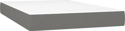 Image de vidaXL Matelas à ressorts ensachés gris foncé 120x200x20 cm Tissu