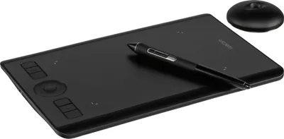 Produktbild von Wacom Intuos Pro Small - Digitalisierer - rechts- und linkshändig - 16 x 10 cm - Multi-Touch - elektromagnetisch - 6 Tasten - kabellos, kabelgebunden - Bluetooth, USB 2.0 - Schwarz