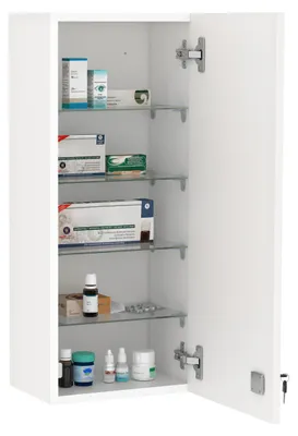 Productafbeelding van Kleankin medicijnkast, apothekerskast met opbergruimte, afsluitbare hangkast