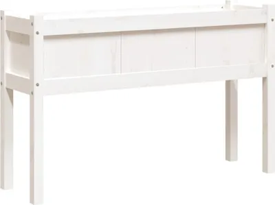 Produktbild von vidaXL Pflanzkübel mit Beinen Weiß 110x31x70 cm Massivholz Kiefer