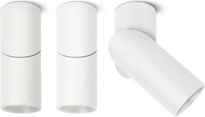 Zdjęcie produktu dla SSC-LUXon 3-częściowy reflektor sufitowy TOBI-L 2 w 1 do ściany i sufitu z gniazdem na 1x GU10 - reflektor biały, obrotowy, obrotowy