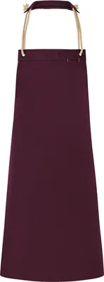 Produktbild von Karlowsky PASSION Latzschürze NEW-NATURE 70 x 85 cm uni Polyester/Baumwollmix ® nachhaltig waschecht pflegeleicht Aubergine