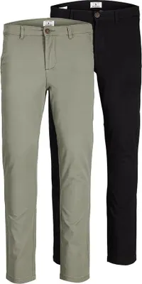 Produktbild von Jack & Jones 12180705, Chino, Erwachsener, Schwarz, Grün, EUE, Baumwolle, Elasthan, Nicht bleichen