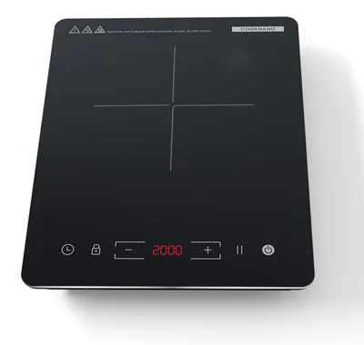 Induktionskochplatte 2000 W, 9 Stufen, Timer, Touch-Display