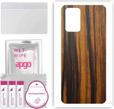 Produktbild von apgo Rückseite Schutzfolie, Skin, kompatibel mit Realme GT 5G, Hinten Displayschutzfolie aus Vinylfolie, kratzfest, einfache Montage - Tigerwood