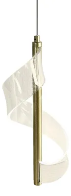 Immagine prodotto di Lampada a sospensione LARGO 10W LED in oro spazzolato di Milagro