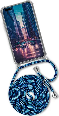 Produktbild von TWIST-Case + TWIST-Cord für Huawei P40, Farbe:City Dip (Silber)