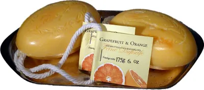 Produktbild von 2x Kordelseife mit Sheabutter Grapefruit & Orange 2x 175g Doppelpack