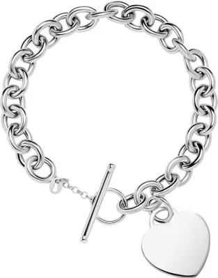 Produktbild von Hochwertiges Armband Silber mit Herzanhänger SB0087
