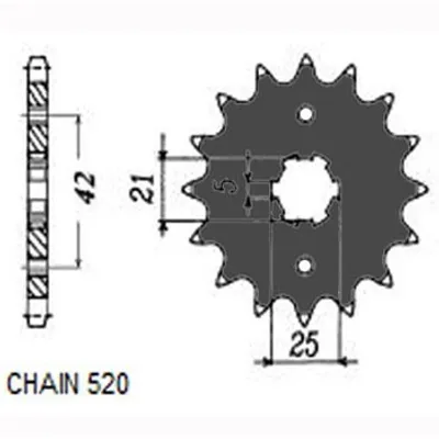 Produktbild von SUNSTAR Kettenritzel 315-15 Vorne für YAMAHA MOTORCYCLES RD Stahl