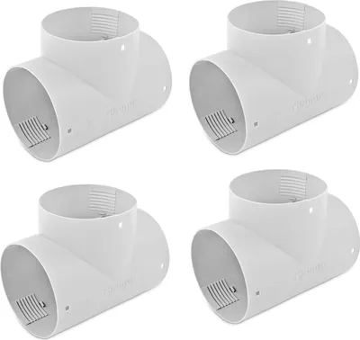 Produktbild von 4x T Stück für Warmluftrohre Truma Grau für 65 mm TS für Wohnwagen & Wohnmobil