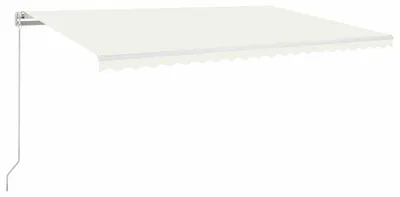 Obrázek produktu pro vidaXL Markýza ručně zatahovací s LED 500x300 cm krémová