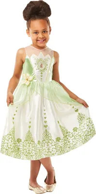 Produktbild von Disney Prinzessin Tiana Glitzer Kinderkostüm Kindergröße: 116