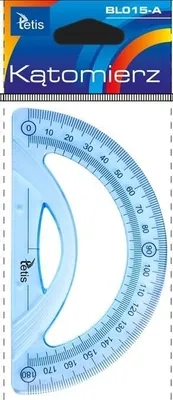 Produktbild von Winkelmesser für den Schulgebrauch in Blau, Maße: 15 cm Länge, 7,6 cm Breite, 3,5 cm Höhe