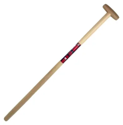 Produktbild von Schaufelstiel 110 cm mit T-Griff, gebogen, aus Buchenholz, Ersatzstiel für Schaufeln