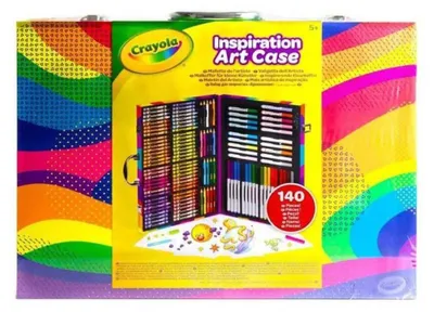 Produktbild von Crayola Malkoffer Für Kinder Mit Buntstiften, Filzstiften Und Wachsmalkreiden, 140-teiliges Malset Für Kinder, Farbstifte Set Zum Malen, Schreiben Und Zeichnen, Malstifte Ab 3 Jahre
