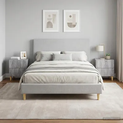 Zdjęcie produktu dla vidaXL Szafka nocna, 2 szt., szara, styl Sonoma, 43 x 34,5 x 48 cm, płyta wiórowa
