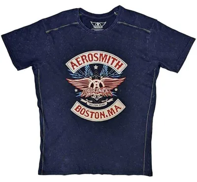 Obrázek produktu pro Aerosmith Boston Pride (Wash Collection) Navy Blue M Tričko