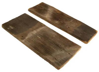 Produktbild von 2er Set Holzplanken 100 Jahre alt  50 x 18-22cm