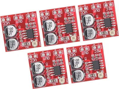 Imagen del producto de Módulo amplificador para micrófono de electret, placa amplificadora para micrófono de electret, módulo amplificador de micrófono, módulo amplificador de micrófono con ganancia ajustable, módulo amplificador de micrófono de 4V-12V CC, componente electrónico