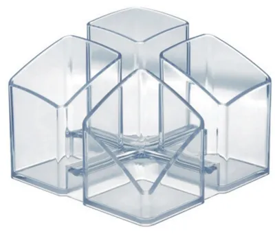 Produktbild von Schreibtischköcher Scala grau transparent